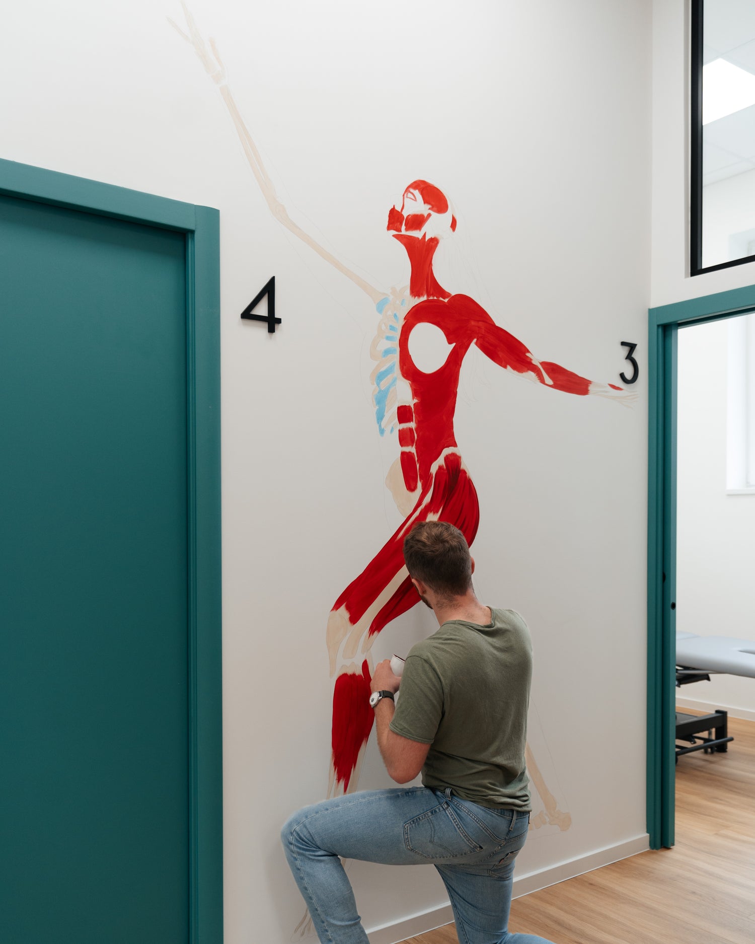 Fresque murale anatomique En Chair et en Os décoration pour cabinet médical 