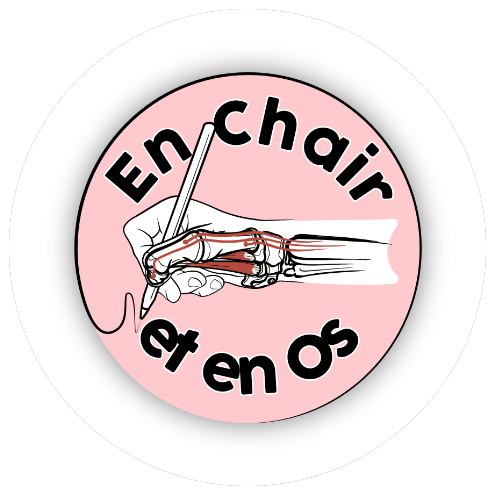 Logo dessin anatomique En Chair et en Os décoration pour cabinet médical