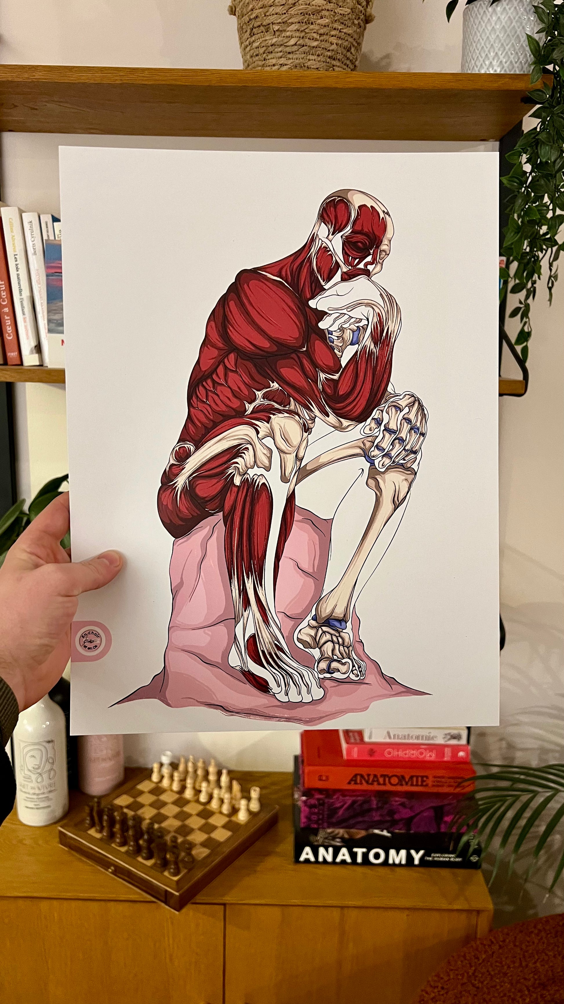 Planches anatomiques du penseur de Rodin En Chair et en Os décoration pour cabinet médical