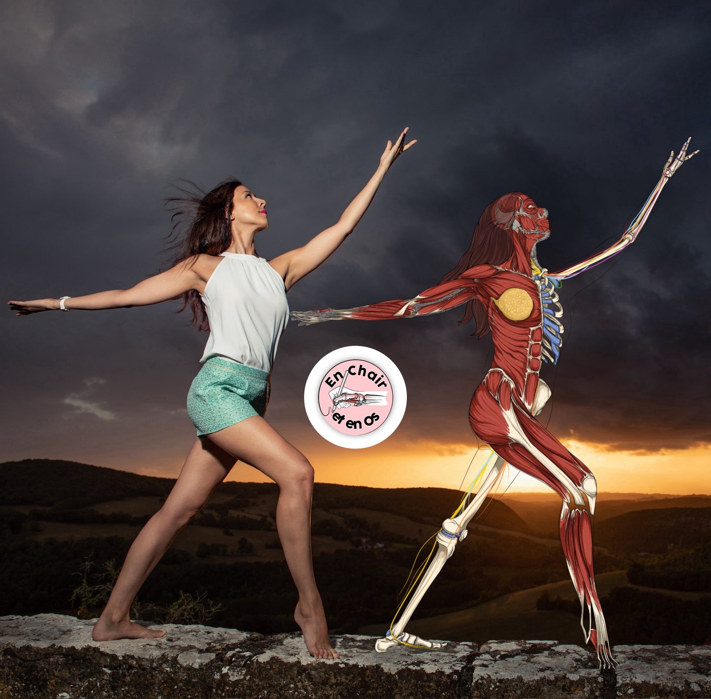 Planche anatomique de la danse  En Chair et en Os décoration pour cabinet médical