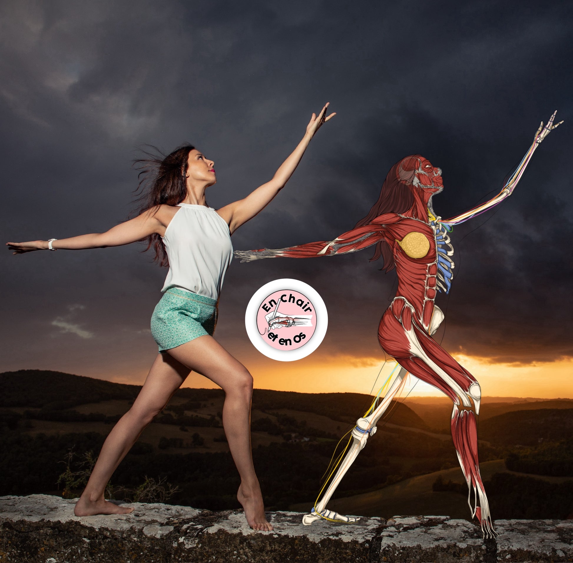 Planche anatomique de la danse  En Chair et en Os décoration pour cabinet médical