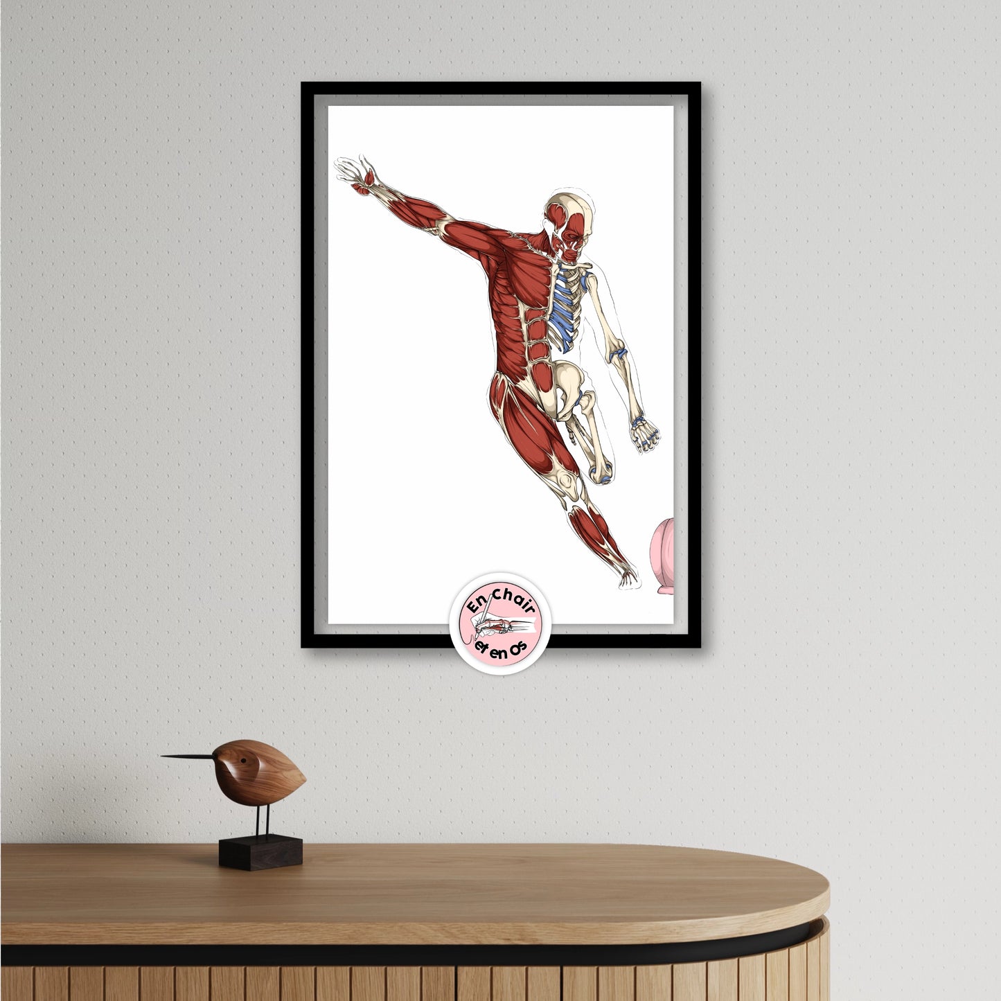 Planches anatomiques Jonny Wilkinson Rugby En Chair et en Os décoration pour cabinet médical 