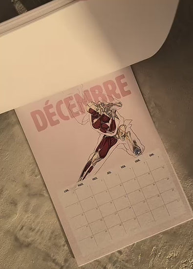 Calendrier Anatomie du sport en chair et en os 2026